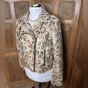 XL Steve Madden faux Leather Snake print Jacket